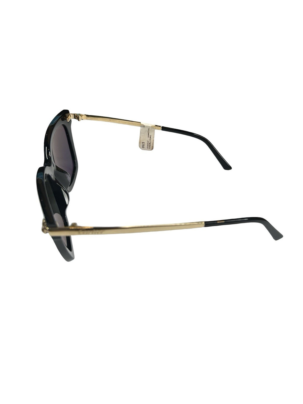 Cartier De Panthere Tinted Lens Square Black Gold Tone Hardware Size 145