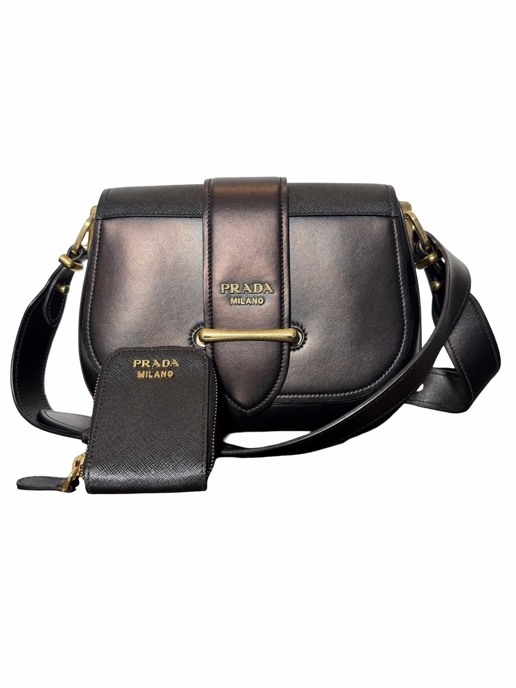 Prada City Calf Leather Crossbody Bag