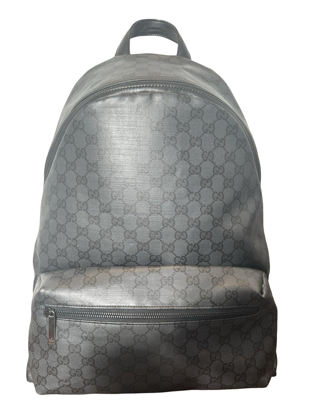 Gucci Essence Classic Backpack Black GG Monogram Coated Canvas Medium