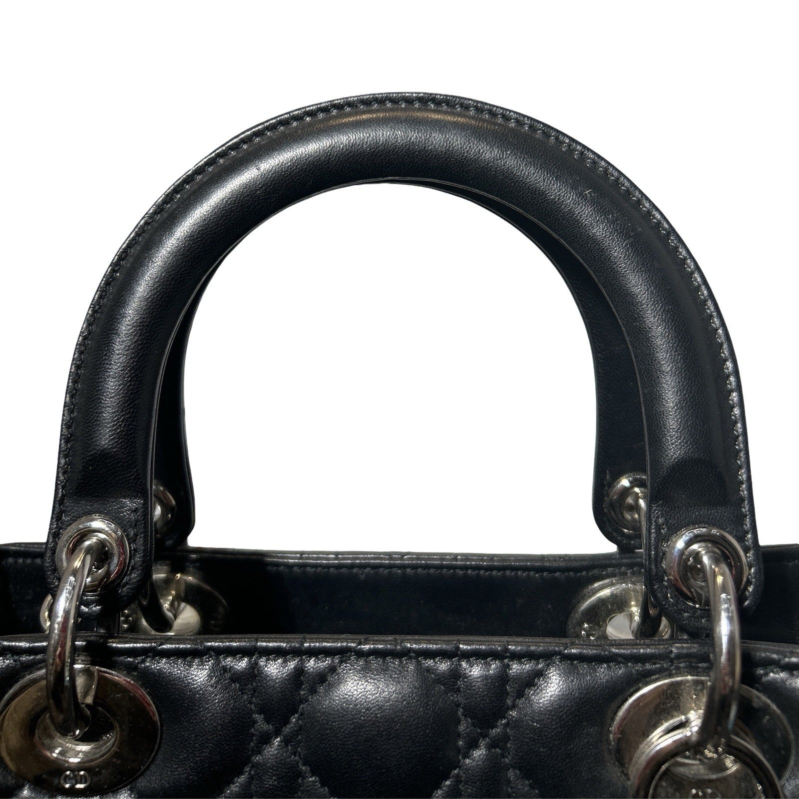 Christian Dior Lady Dior Quilted Lambskin Black Medium