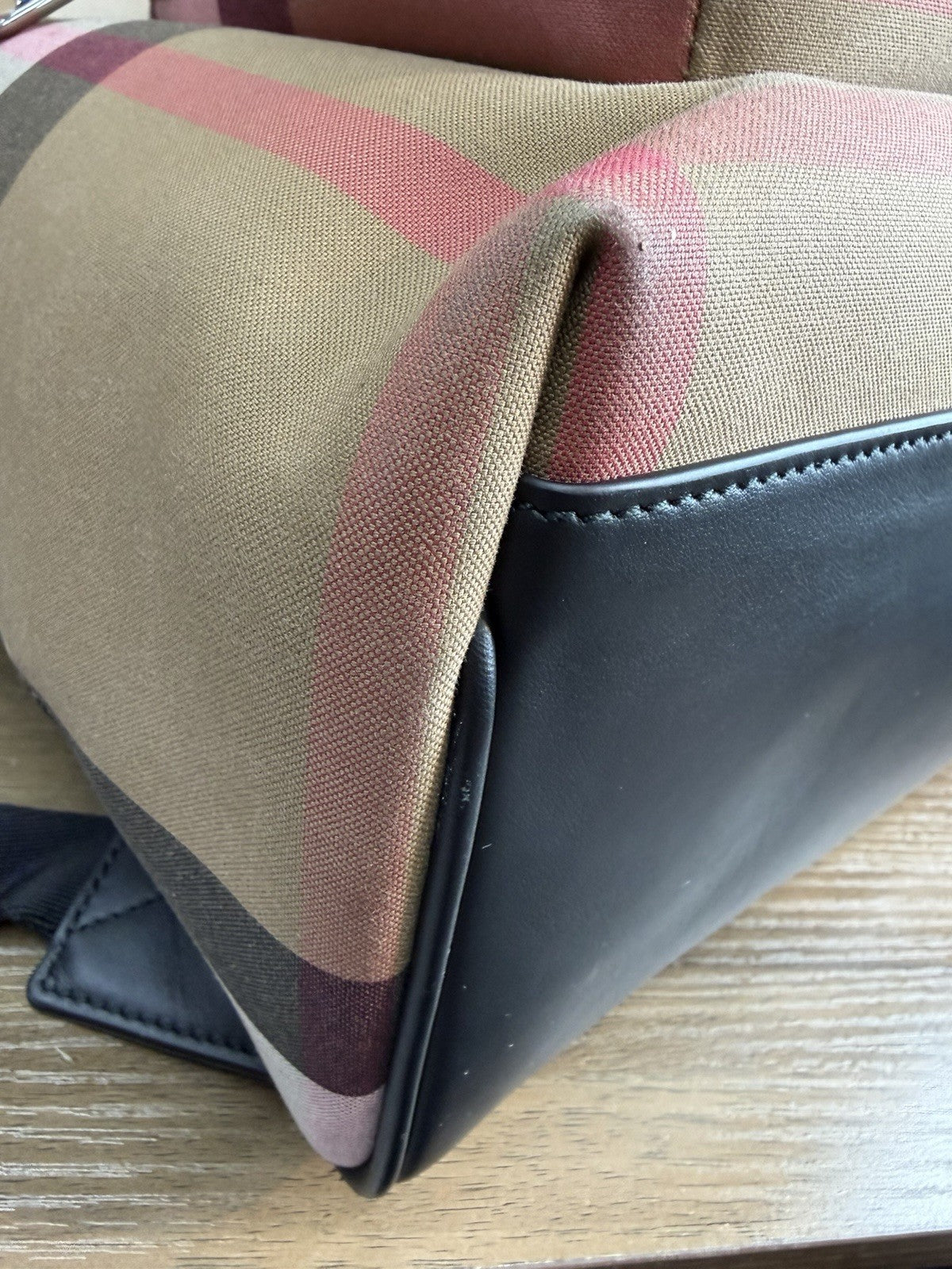 Burberry Jeff Check Canvas Backpack 