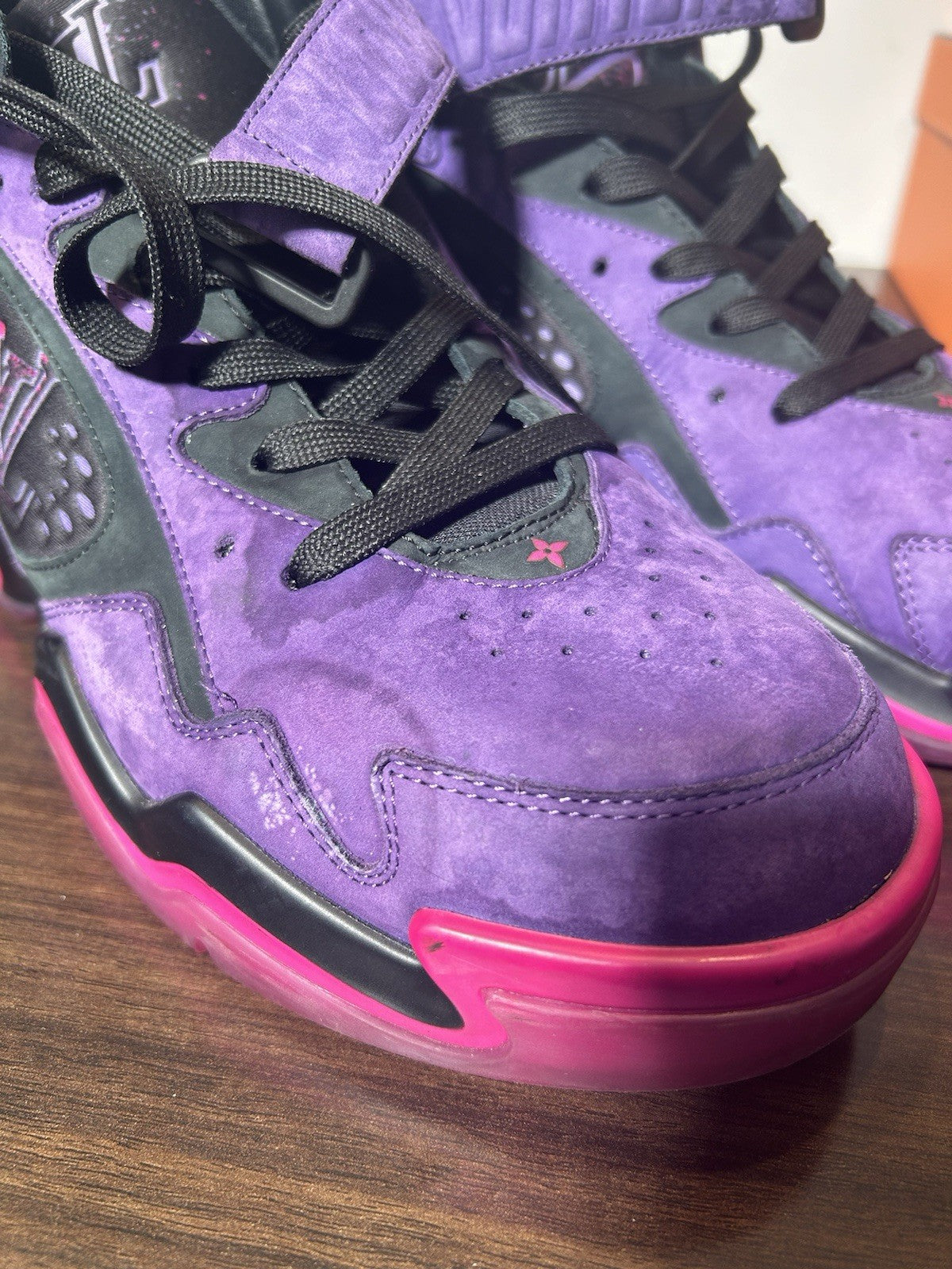 Louis Vuitton Suede Printed Sneakers 