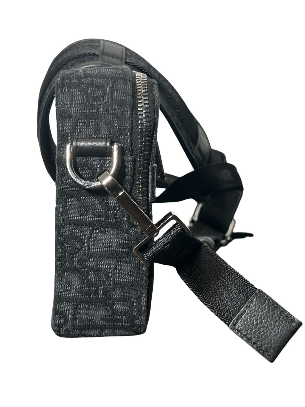 Christian Dior Safari Messenger Bag In Black Monogram Canvas