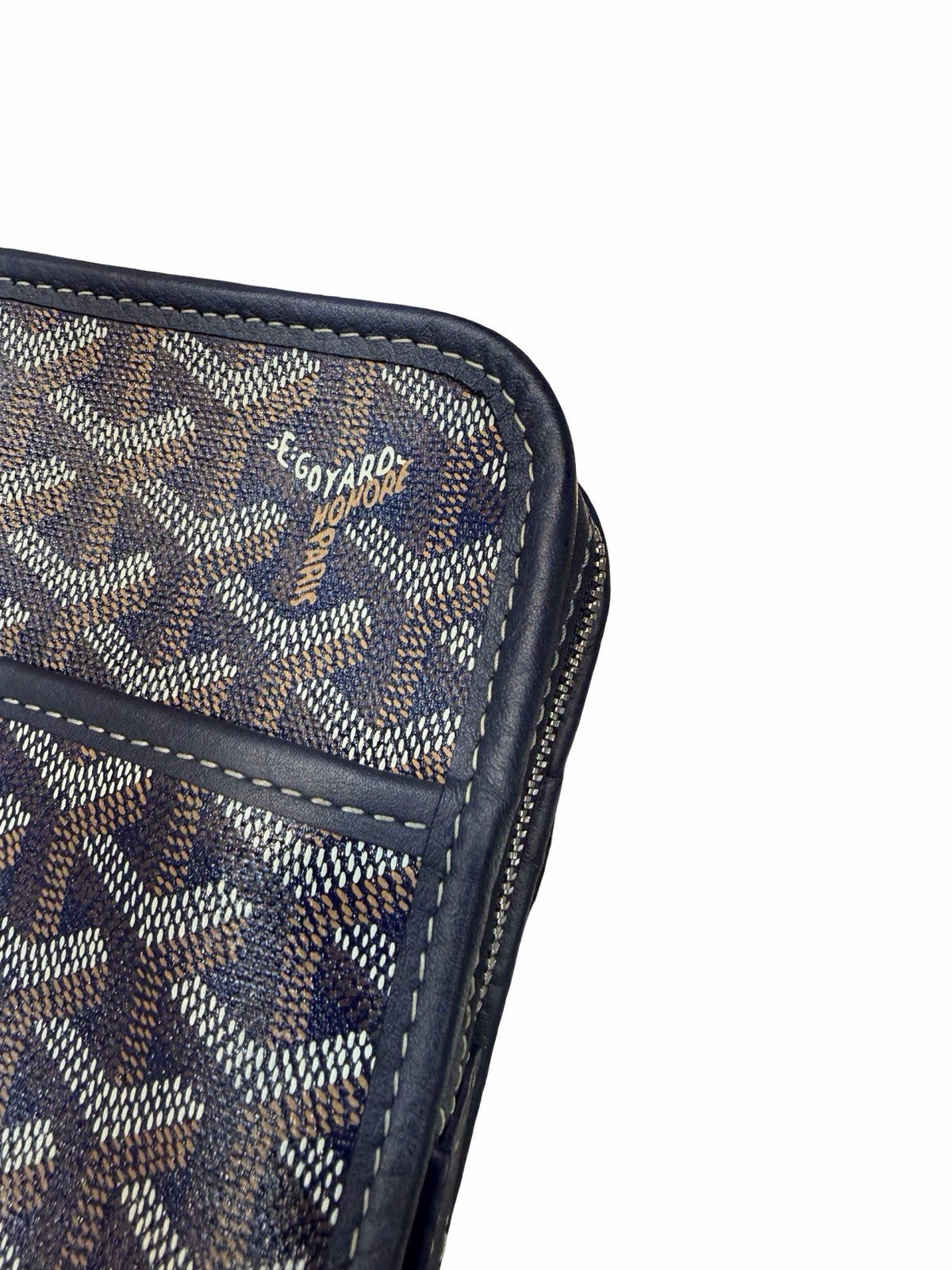 Goyard Goyardine Jouvance Blue Toiletry Pouch 
