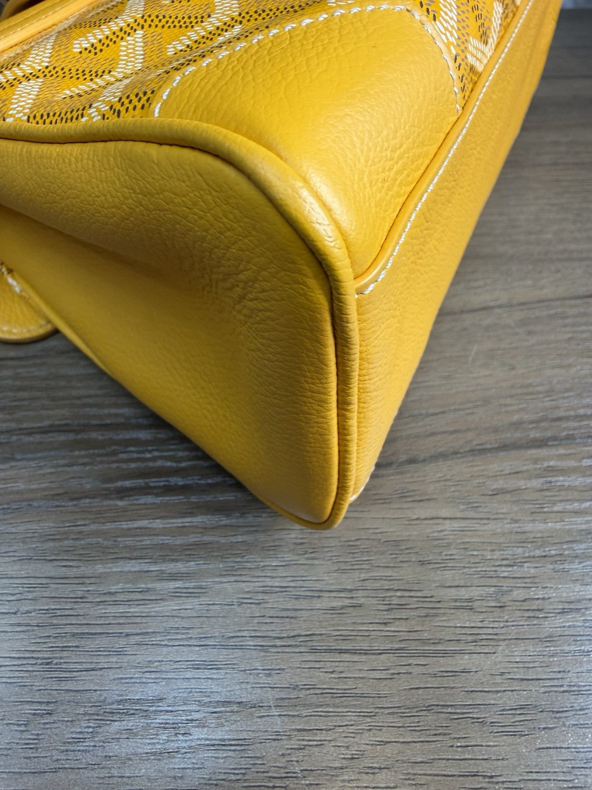 Goyard Goyardine Saigon Yellow Mini Top Handle Bag