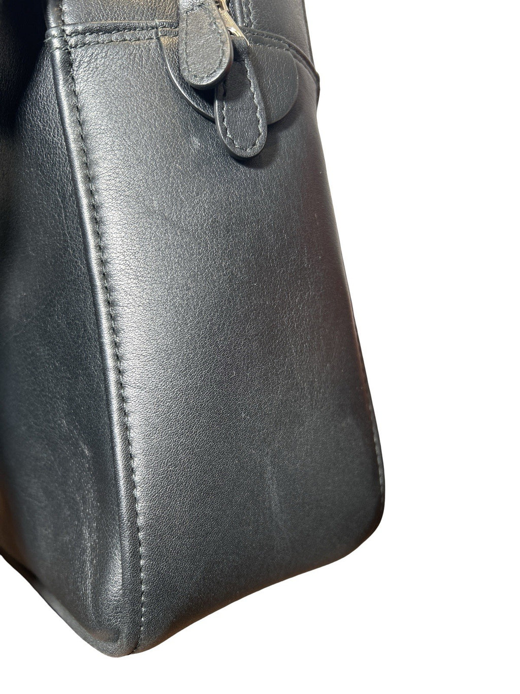 Balenciaga Leather Triangle M Clutch Black