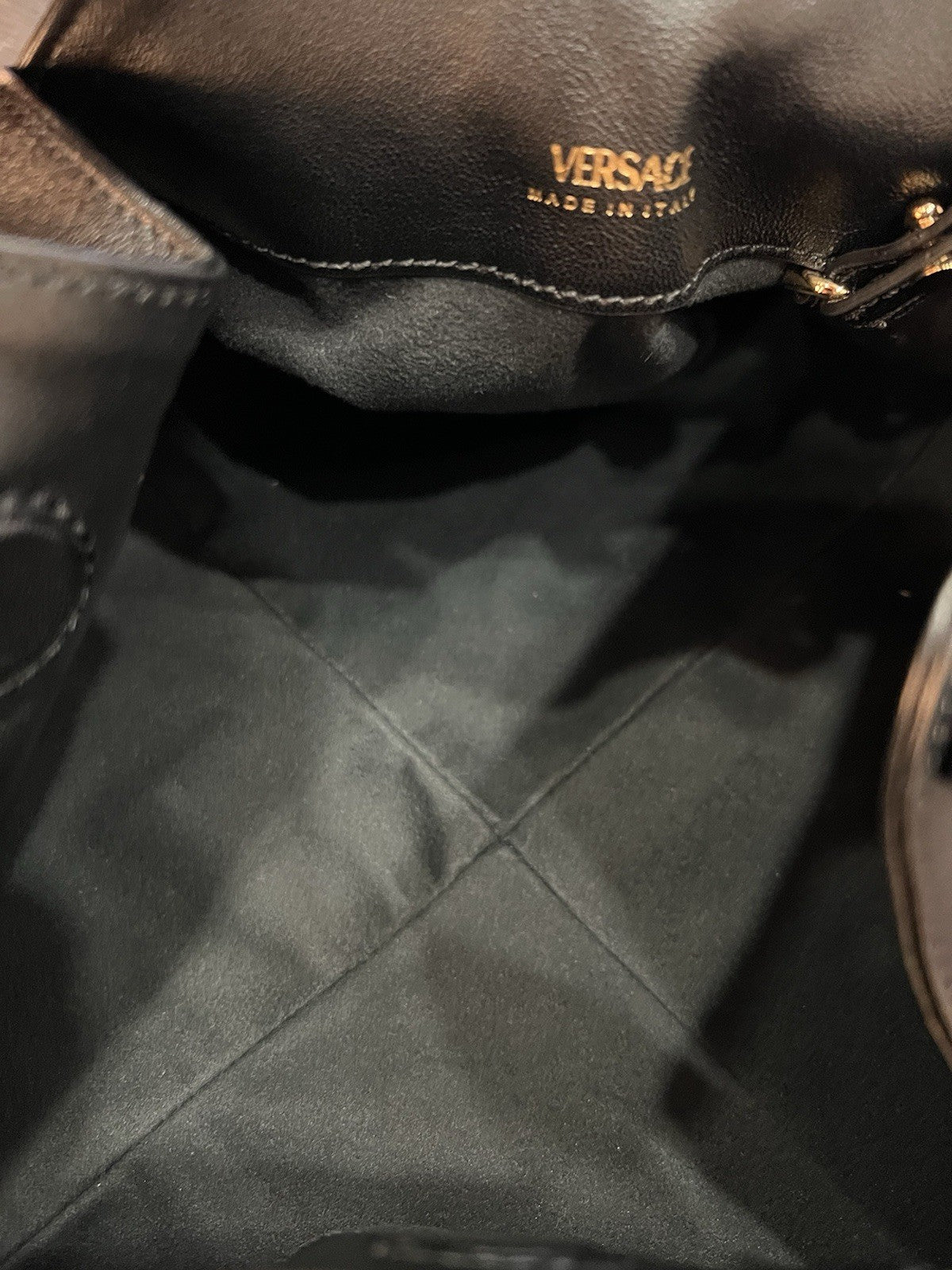 Versace Protea Embellished Nappa Shoulder Bag