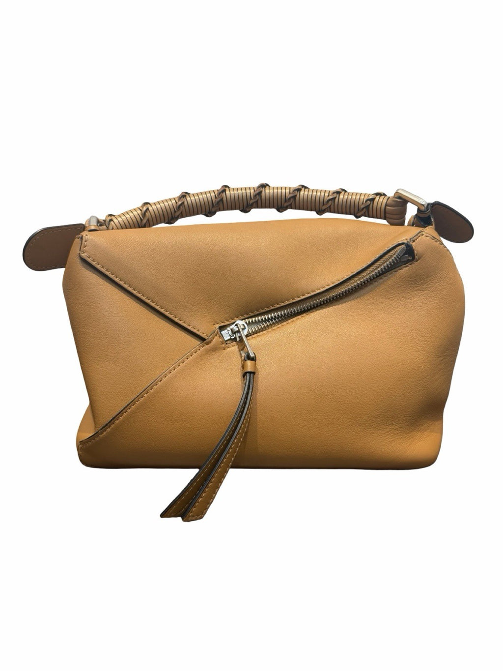Loewe Small Woven Brown Puzzle Edge Shoulder Bag