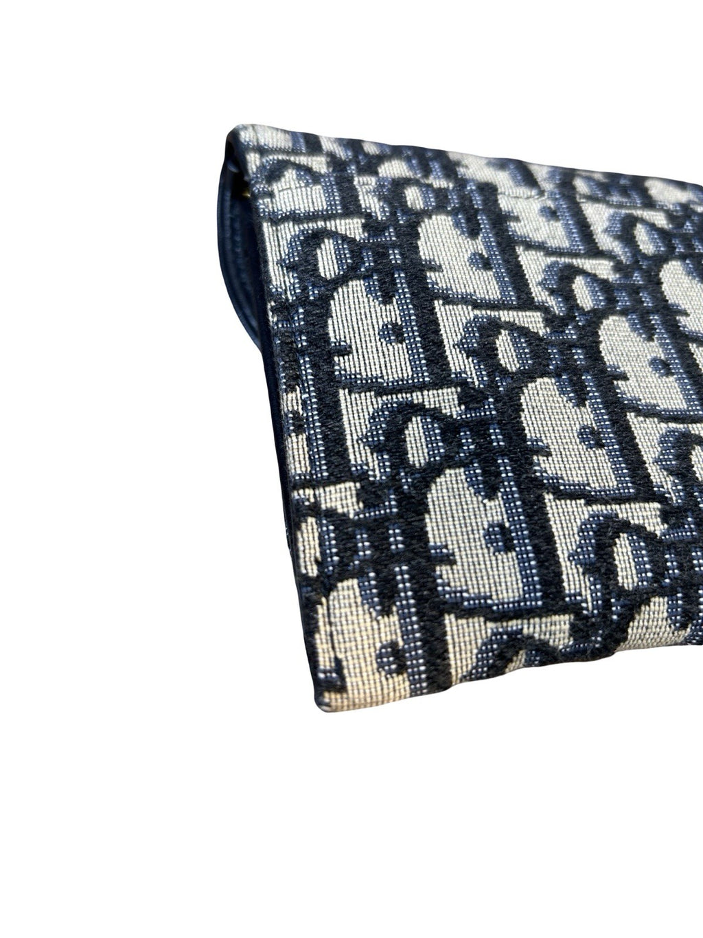 Christian Dior Oblique Jacquard Saddle Wallet on Chain
