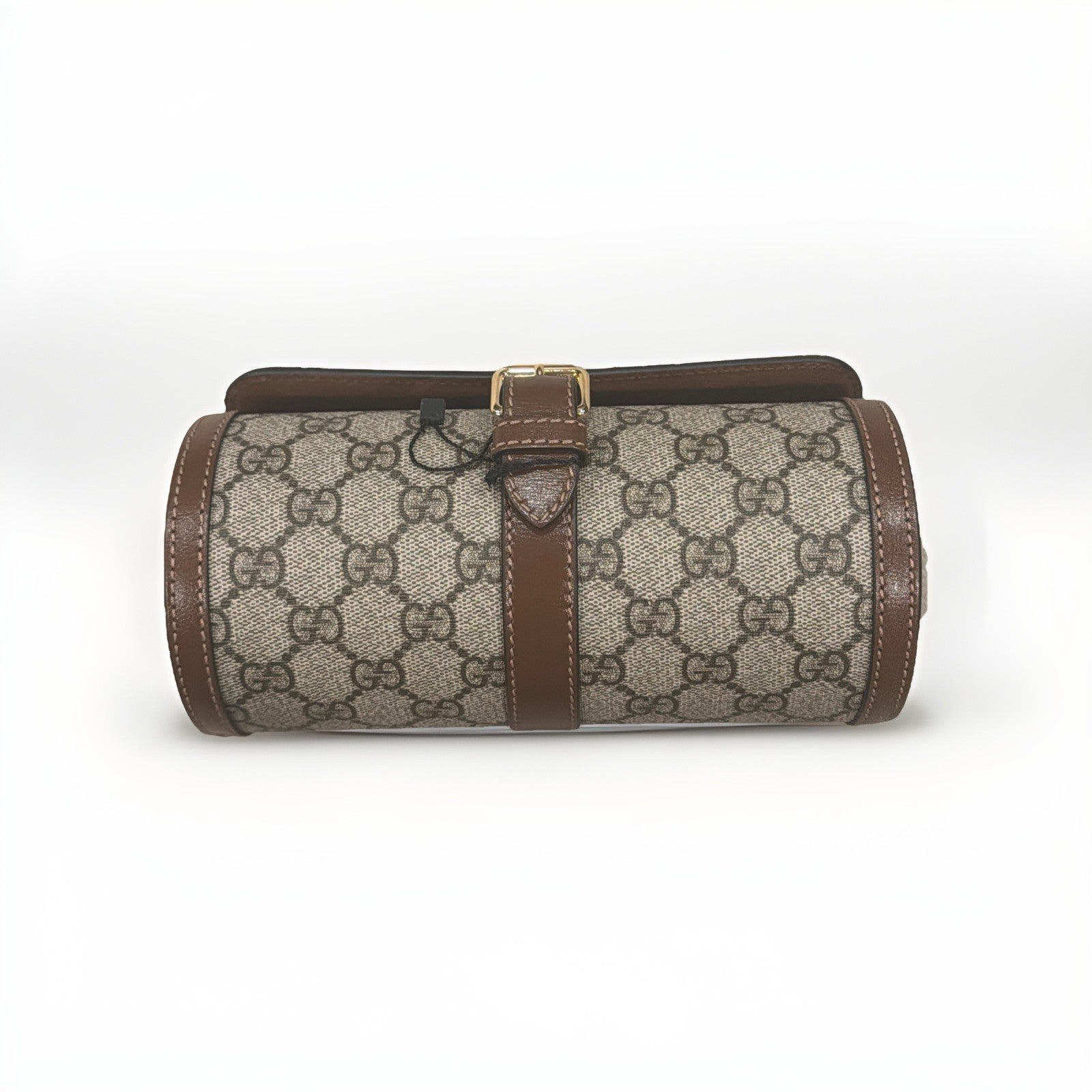 Gucci GG Supreme Canvas Leather Beige Brown Watch Case