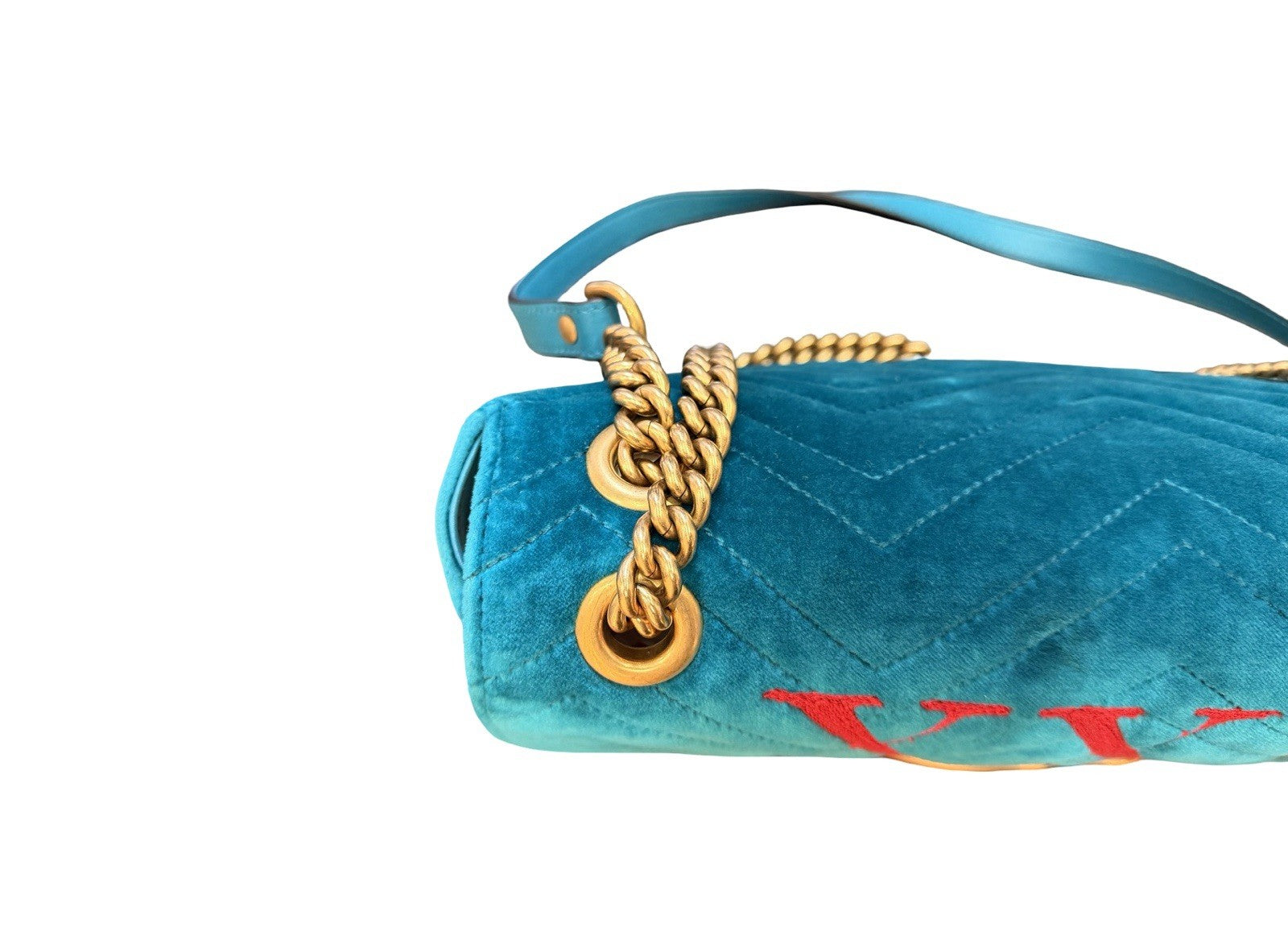 Gucci GG Marmont Medium Velvet Shoulder Bag XXV 110th Anniversary