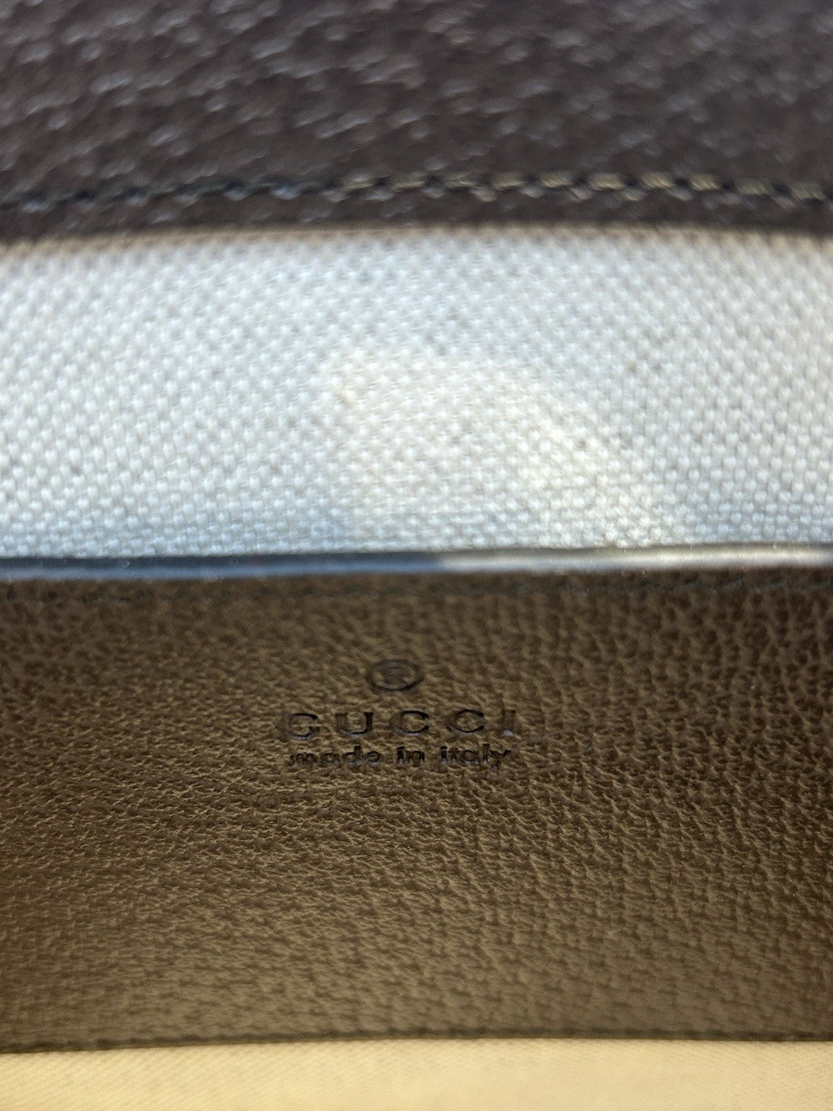 Gucci Monogram Jumbo GG Textured Dollar Calfskin Web Mini Vertical Tote