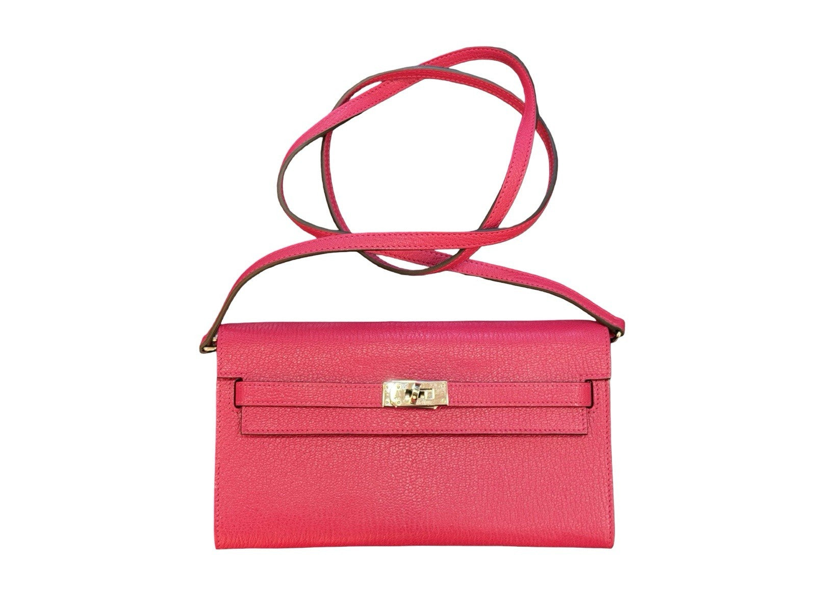 Hermès Kelly To Go Chevre Mysore Shoulder Bag Rose Mexico