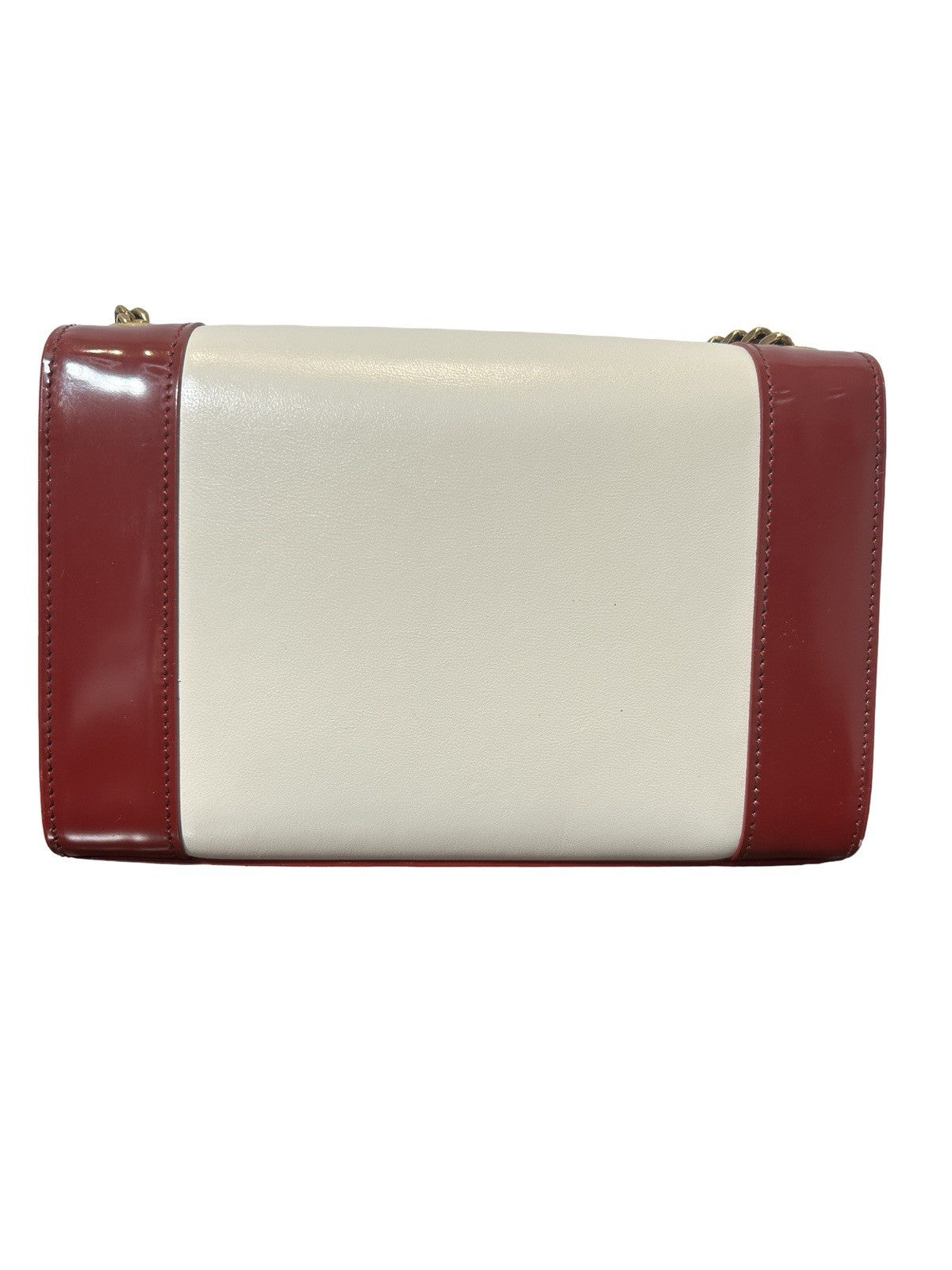 Saint Laurent YSL  Calfskin Two-Toned Small Monogram Kate Satchel Shoulder Bag