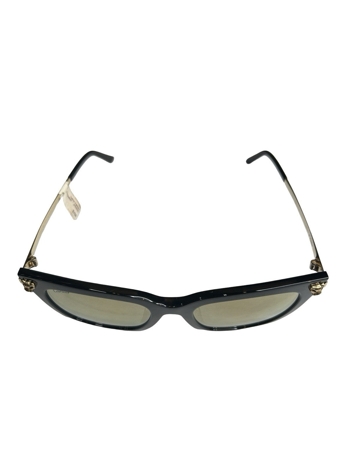Cartier De Panthere Tinted Lens Square Black Gold Tone Hardware Size 145