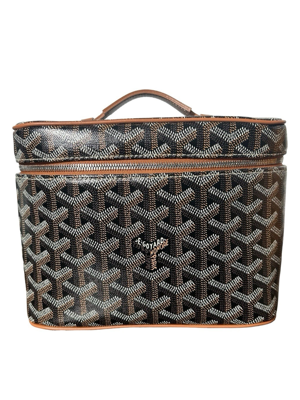 Goyardine Muse Mini Vanity Case Black Gold