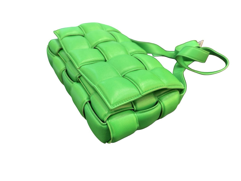 Bottega VenetaIntrecciato Padded Cassette Intrecciato Leather Cross Body Green