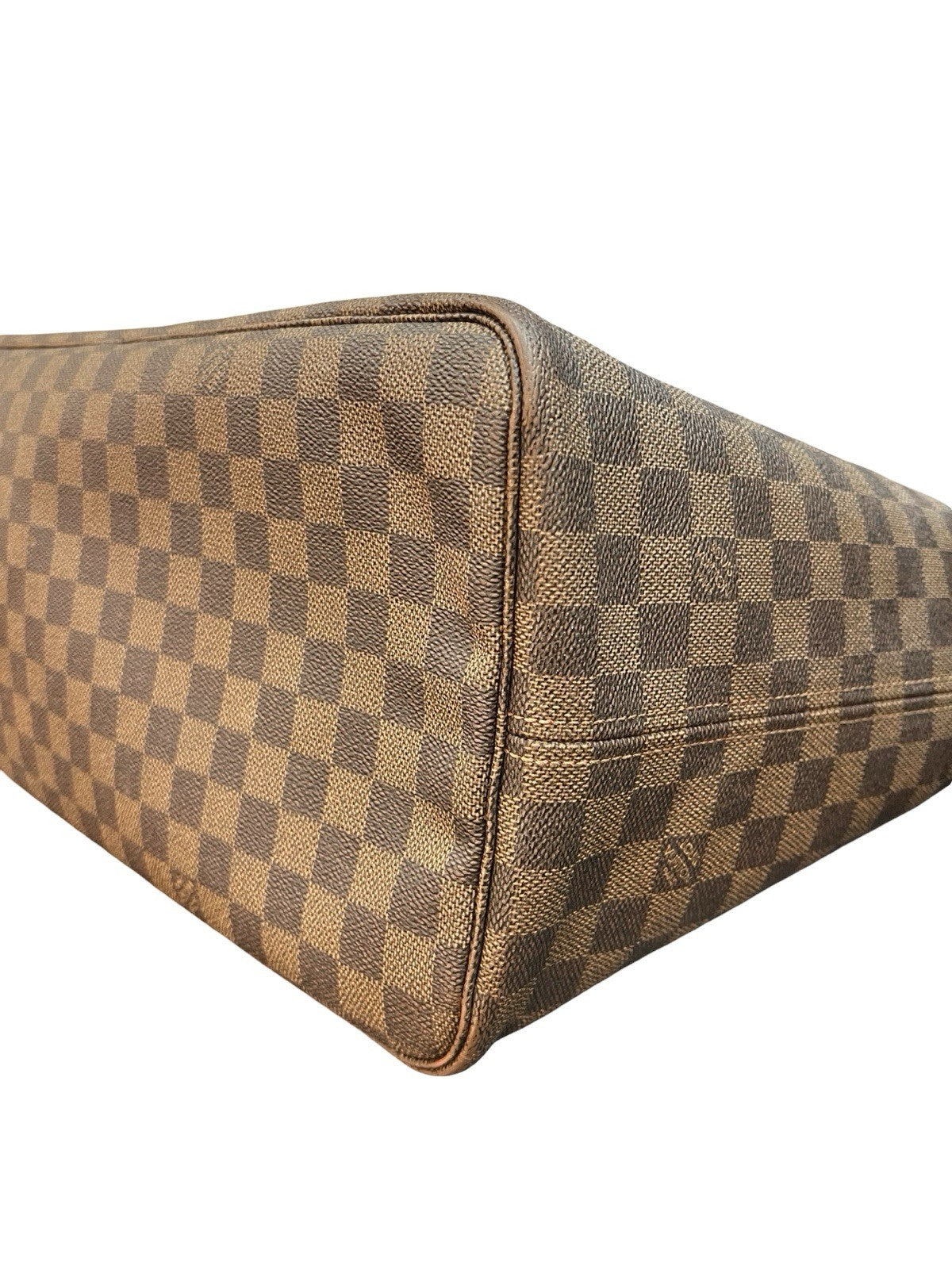 Louis Vuitton Neverfull GM Tote Bag In Damier Ebene Canvas With a Red Interior