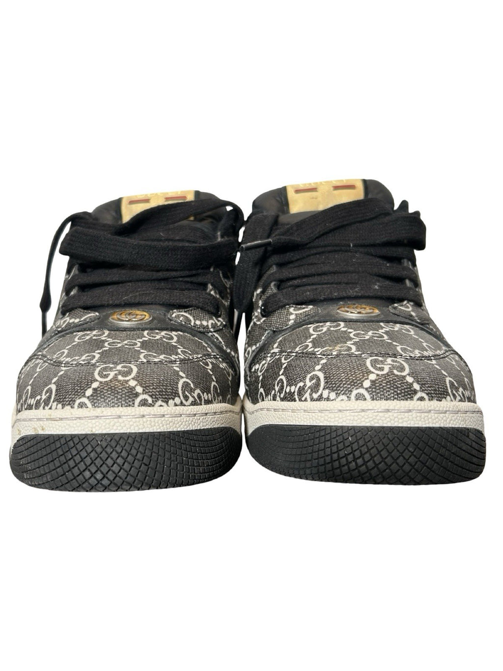 Gucci Gg Supreme Monogram  Miro Soft Calfskin Web Men’s Screener Size 12.5 US