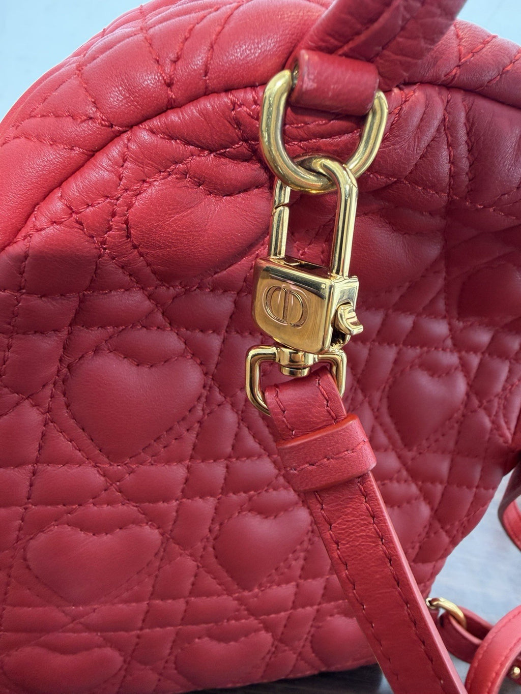Christian Dior Cannage Heart 3Way Mini Rucksack Daypack Backpack Lambskin