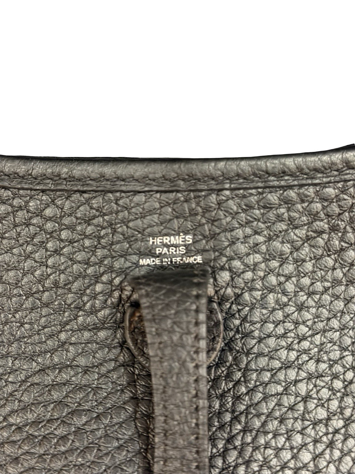 Hermes Evelyne TPM Leather Crossbody Bag Black