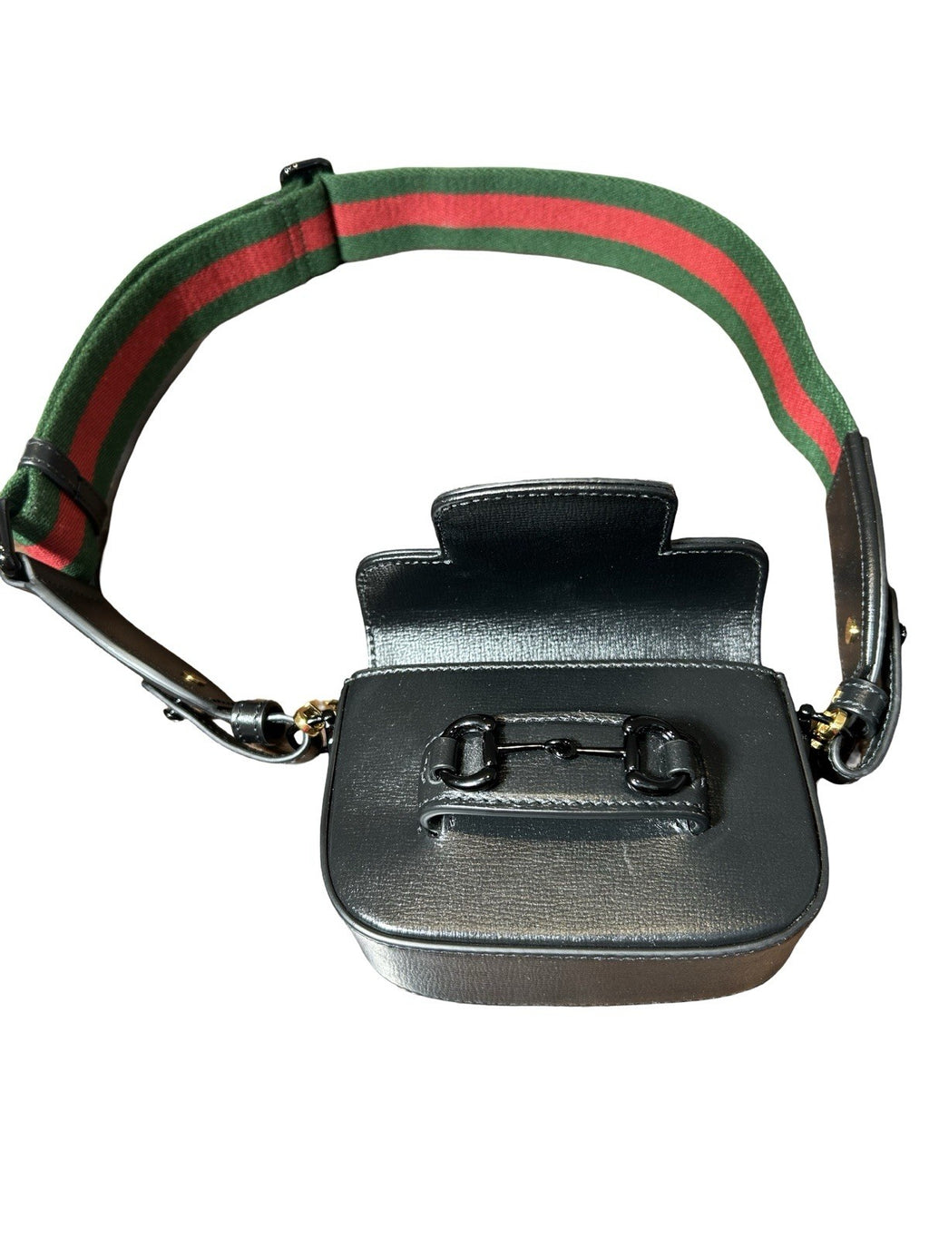 Gucci 2016-present Mini Leather Horsebit 1955 Web satchel