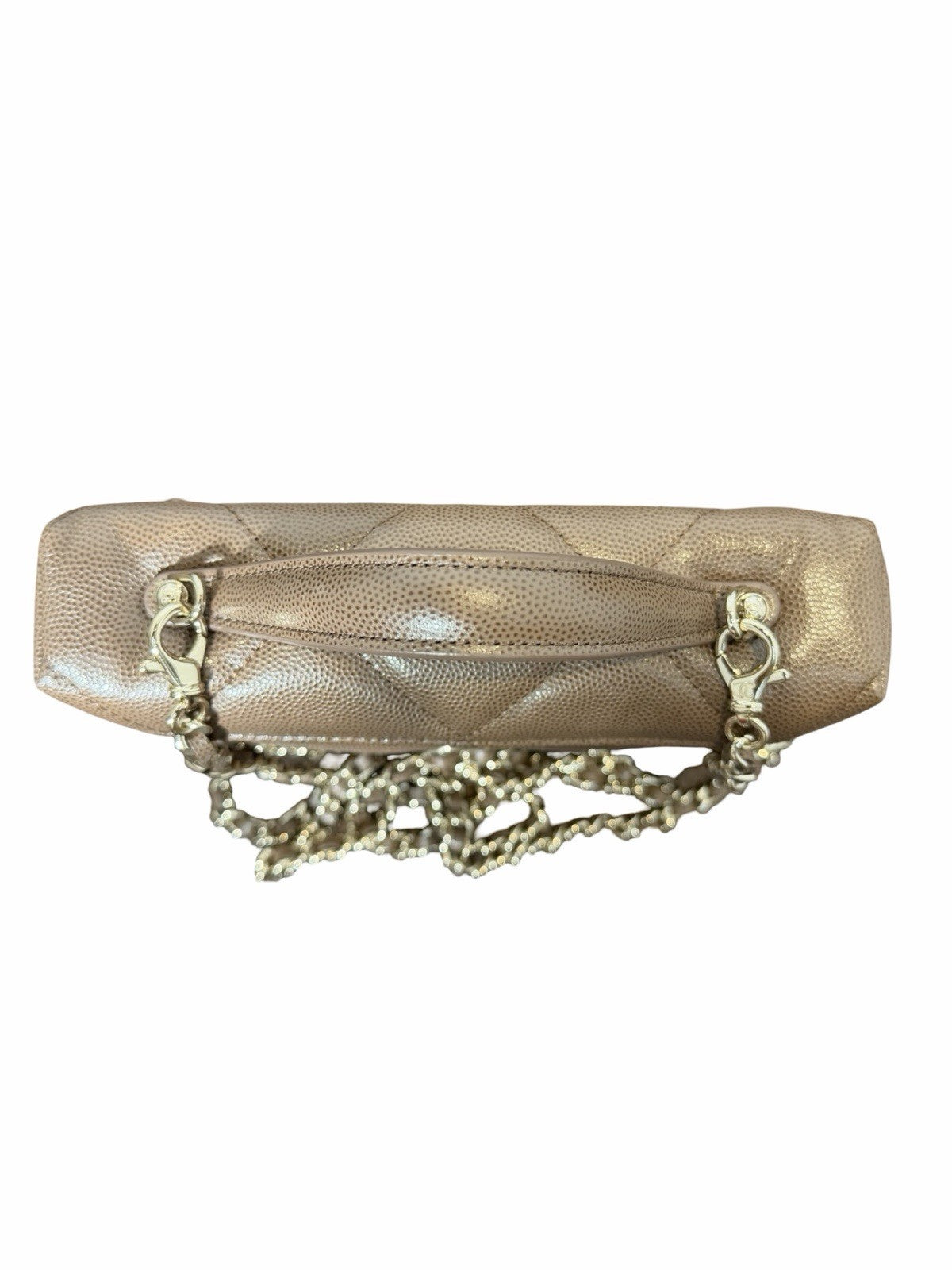 Chanel Quilted Top Handle Slim Vanity Case w/ Chain 