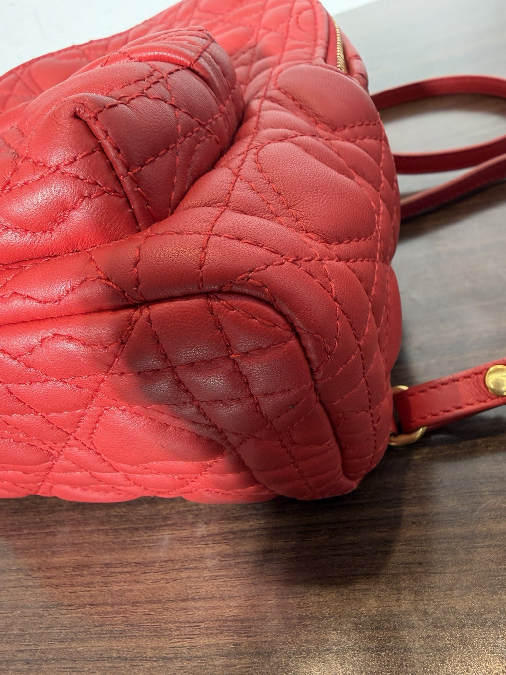 Christian Dior Cannage Heart 3Way Mini Rucksack Daypack Backpack Lambskin
