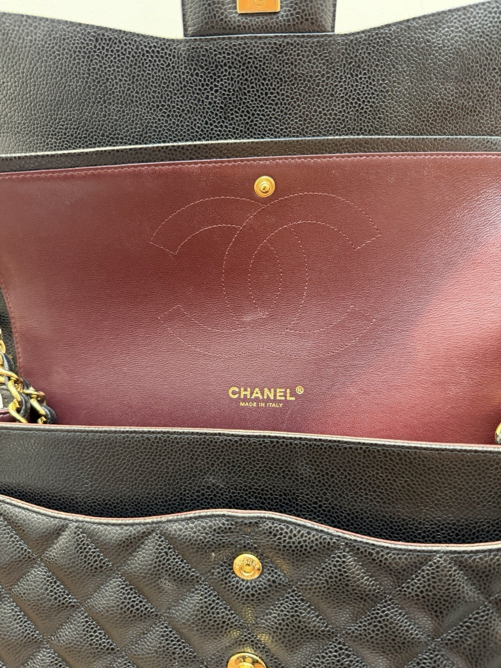 Chanel Black Classic Jumbo Shoulder Bag