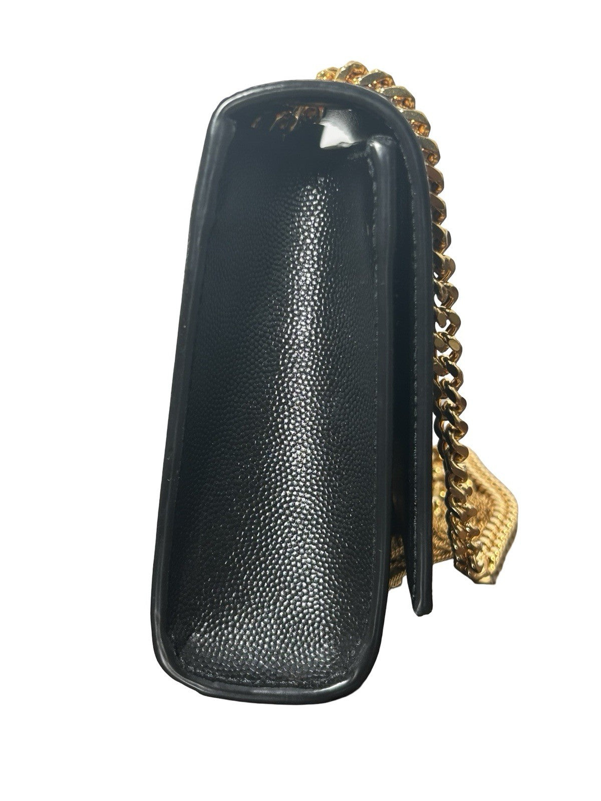 Saint Laurent Kate Small Tassel YSL Wallet on Chain in Grained Leather