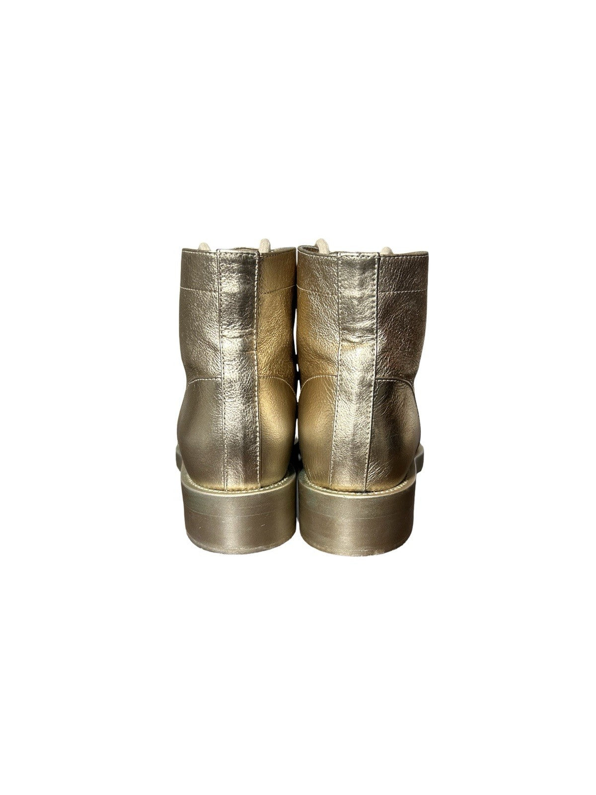 Chanel Interlocking CC Logo Leather Combat Boots Women