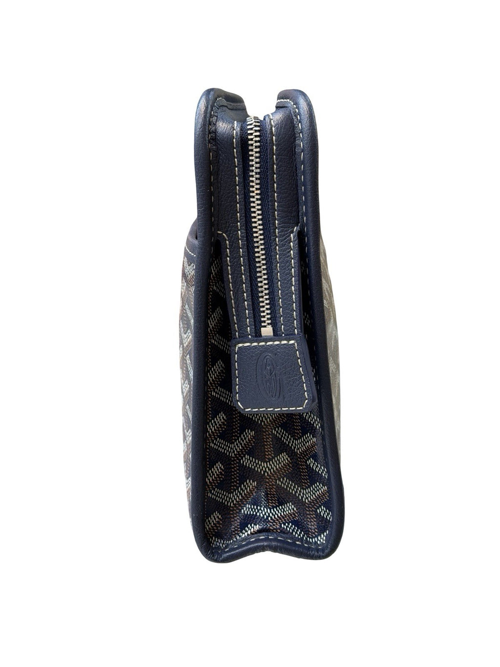 Goyard Goyardine Jouvence Toiletry Pouch Coated Canvas MM Dark Blue