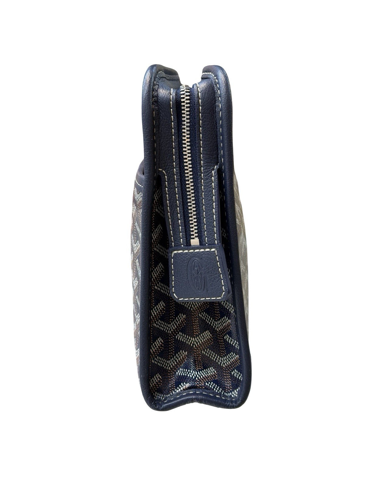 Goyard Goyardine Jouvence Toiletry Pouch Coated Canvas MM Dark Blue