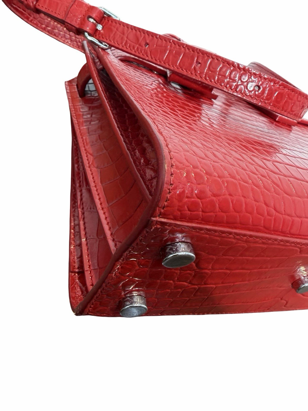 Saint Laurent YSL Sac De Jour Nano Crocodile Leather 