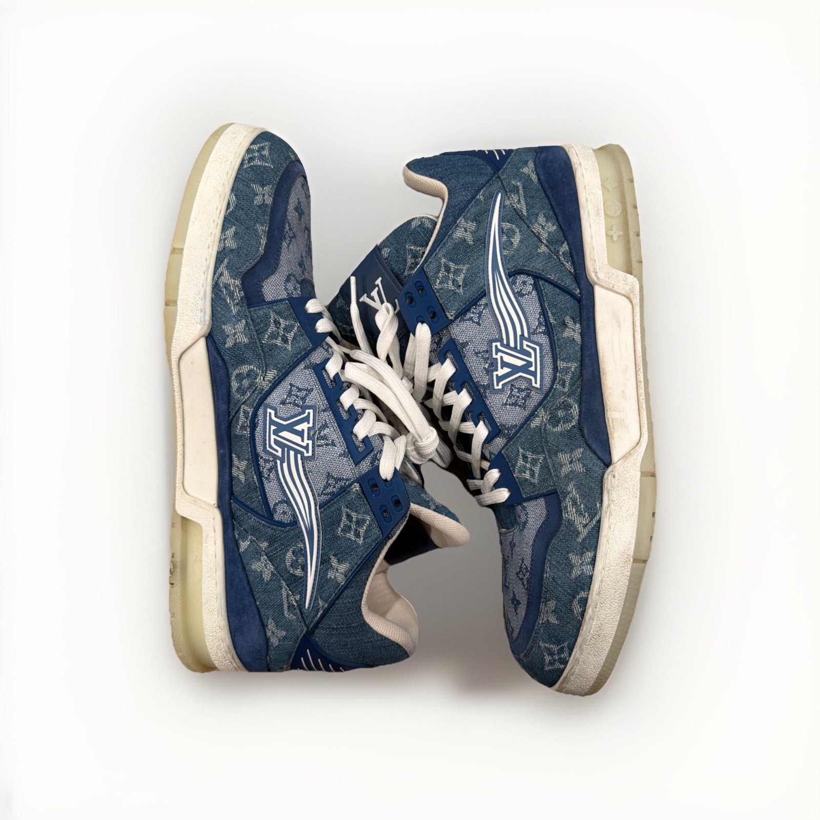Louis Vuitton LV Trainer Monogram Denim Size  13 LV US 14