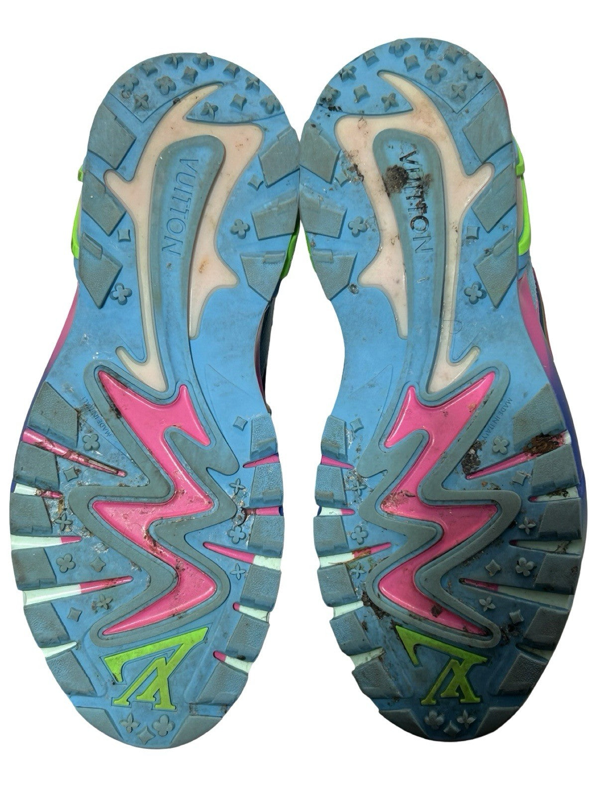 Louis Vuitton LV Runner Tatic Sneakers In Blue Pink Green Size 9.5 LV / 10.5 Us