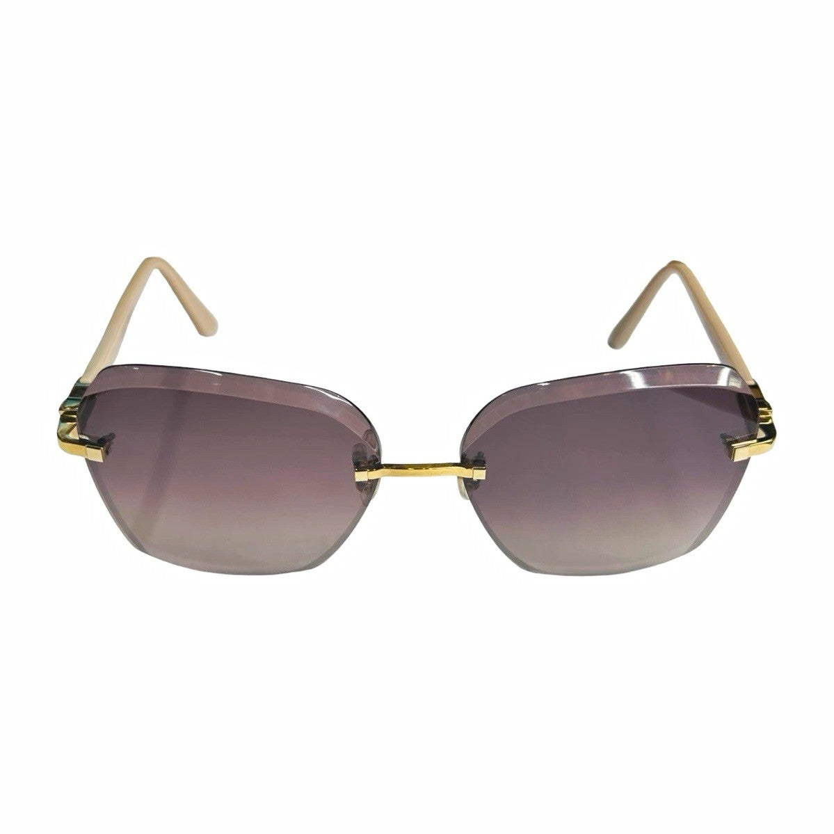 Cartier C Decor Purple Gradient Acetate Gold Tone Hardware Sunglasses Size-140