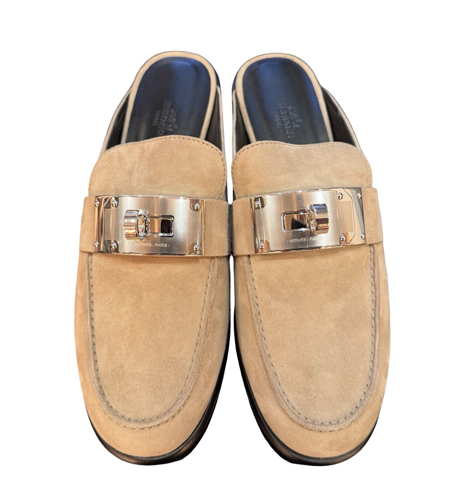 Hermes Lota Mule Beige Camel Suede EU 40 US 10￼