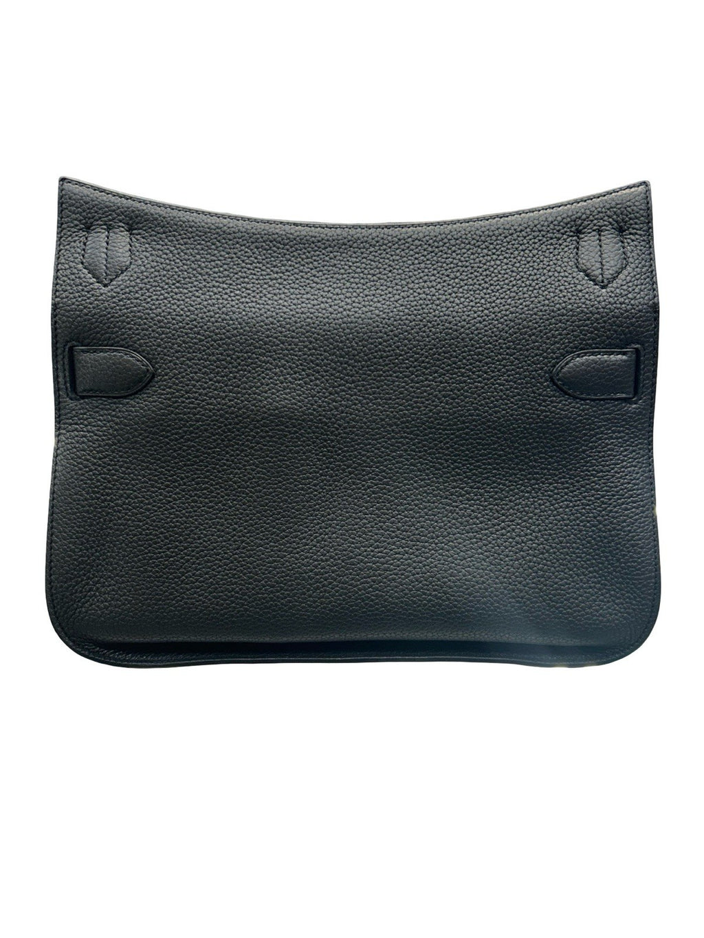 Hermes Jypsiere Black Clemence Leather Shoulder Bag 