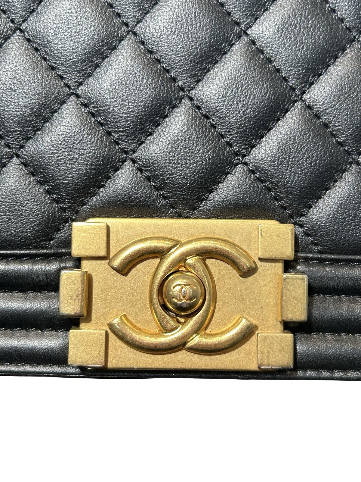 Chanel Lambskin Quilted Old Medium Boy Flap