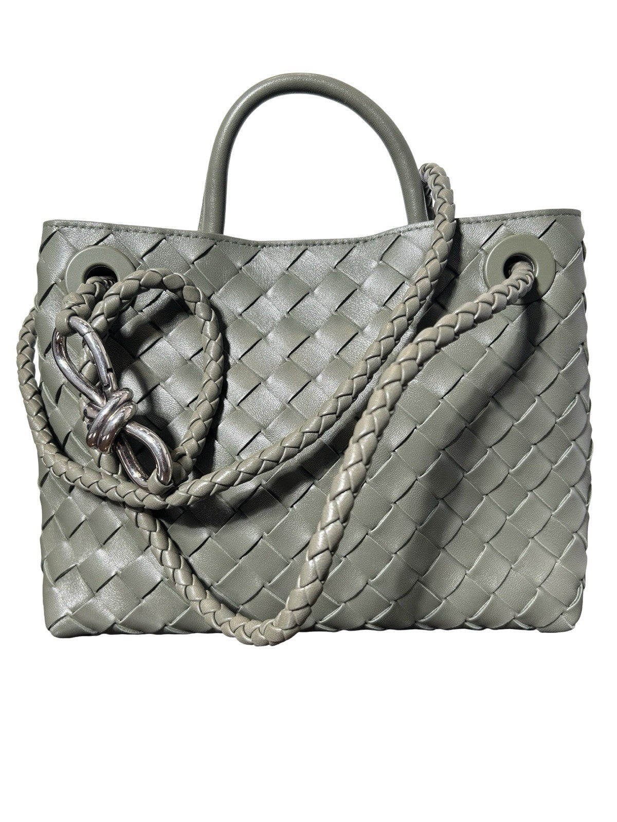 Bottega Veneta Andiamo Small Intrecciato leather top handle bag