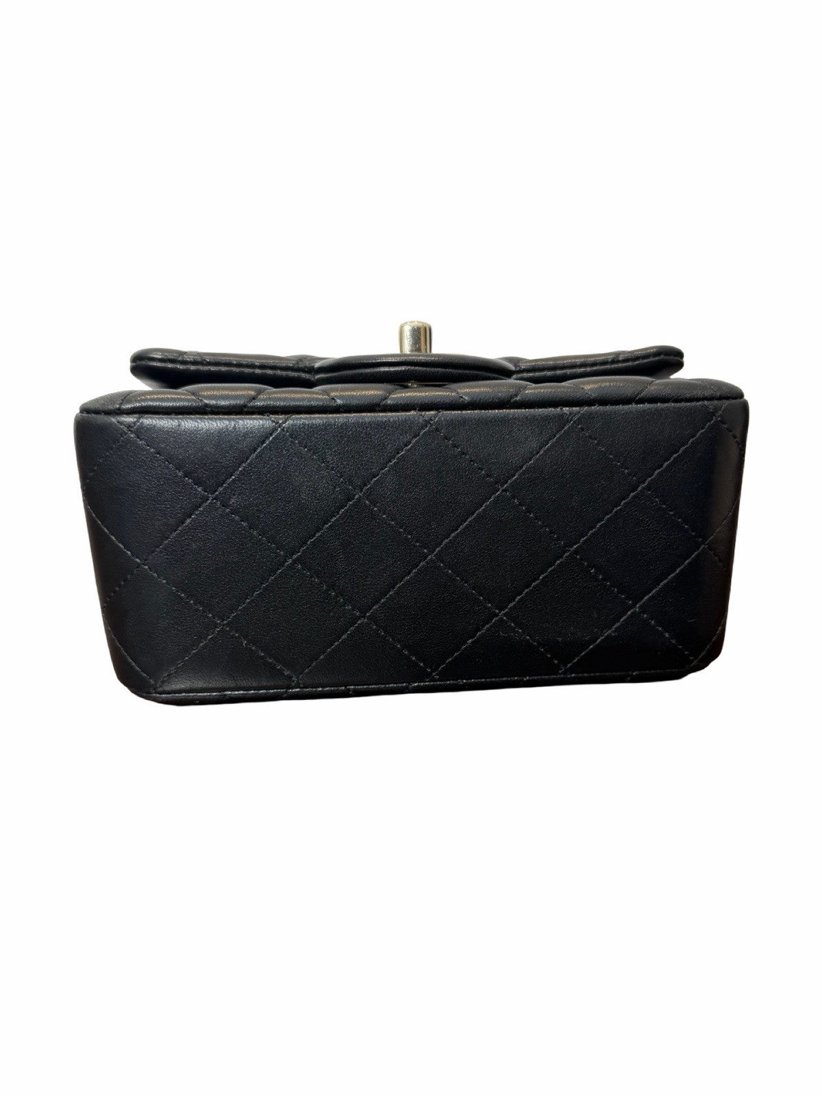 Chanel Square Classic Single Flap Bag Quilted Lambskin Mini