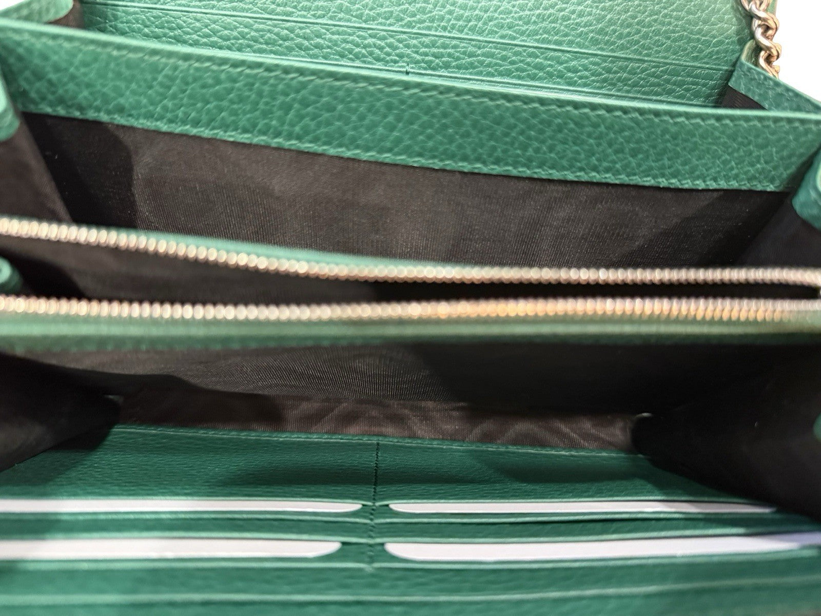 GUCCI Dollar Calfskin Crystal Mini Dionysus Shoulder Bag Emerald