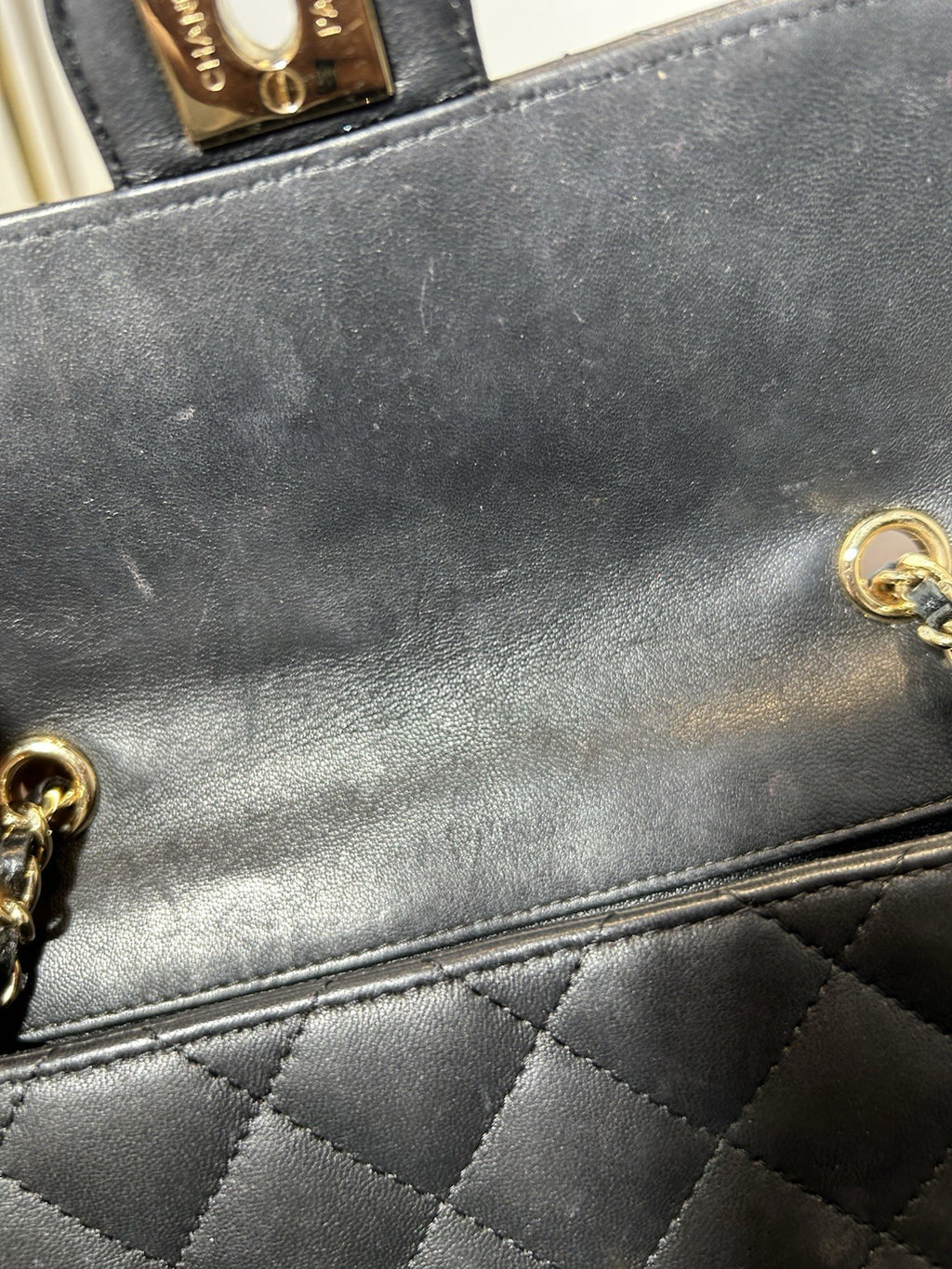 CHANEL Lambskin Quilted Extra Mini V For Victory Flap Black