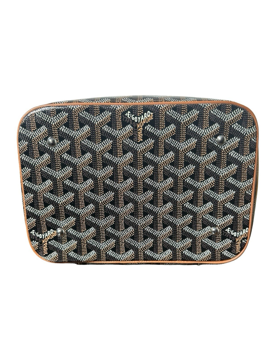 Goyardine Muse Mini Vanity Case Black Gold