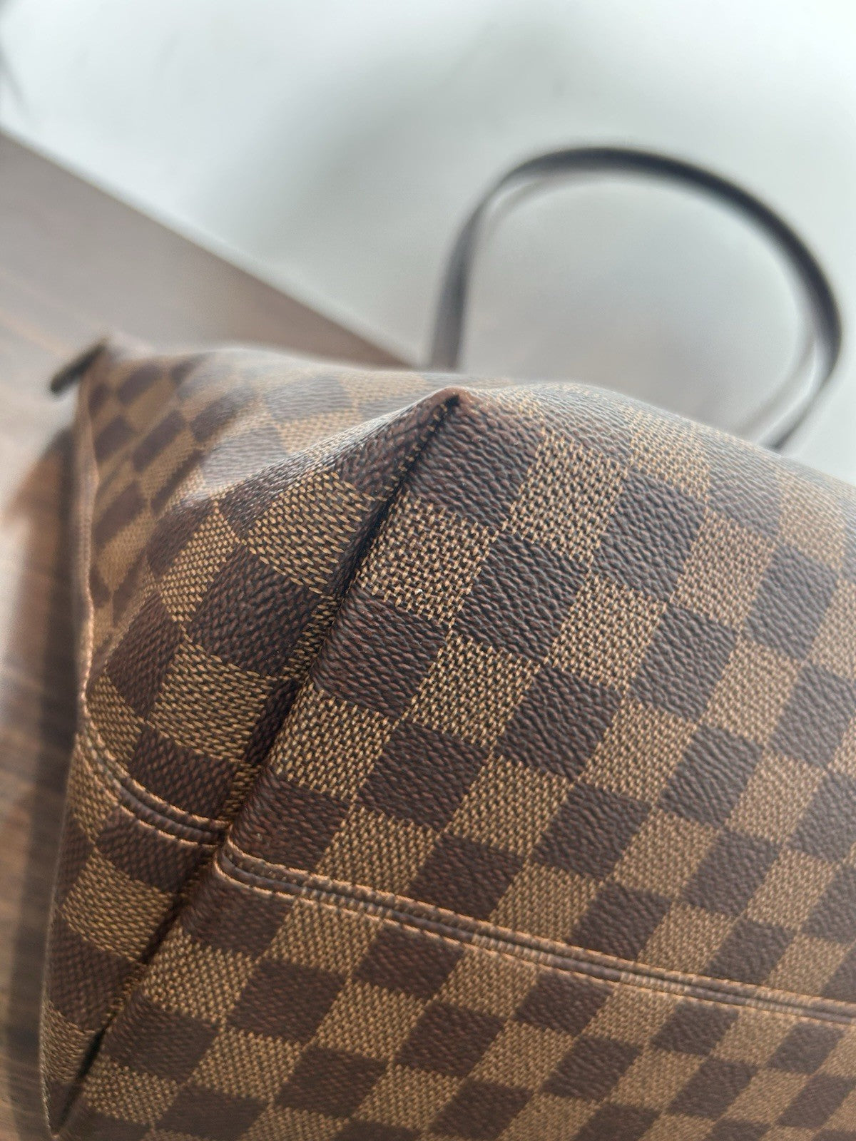 Louis Vuitton Lena MM Tote Bag In Damier Ebene Canvas