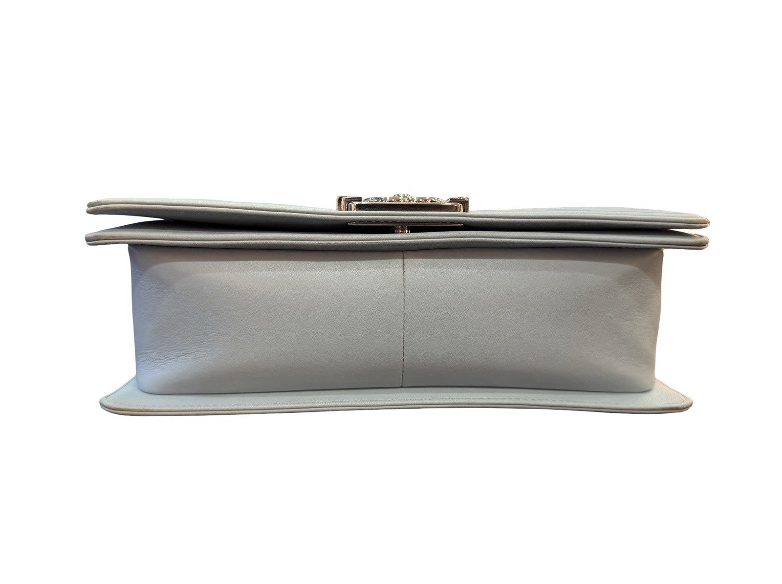 Chanel Boy Flap Bag Chevron Calfskin Old Medium Pastel Aqua