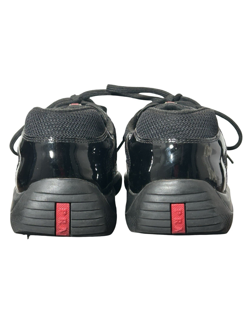 Prada American Cup Patent Leather Low Trainers Size 11US