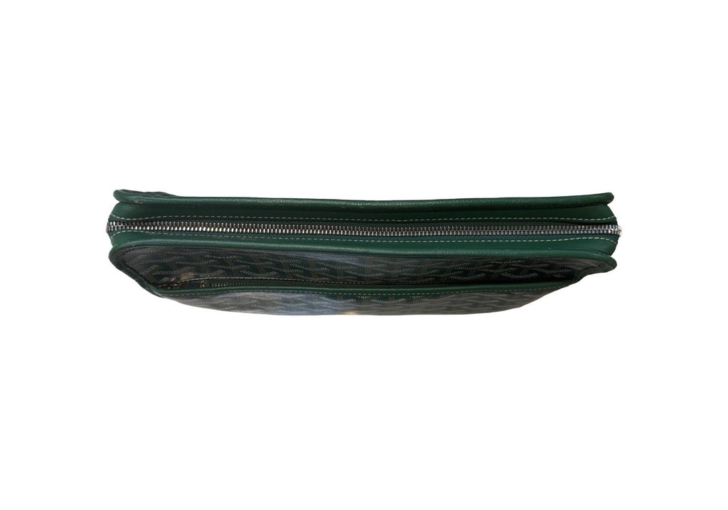 Goyard Goyardine Jouvence Toiletry Pouch Coated Canvas GM Green