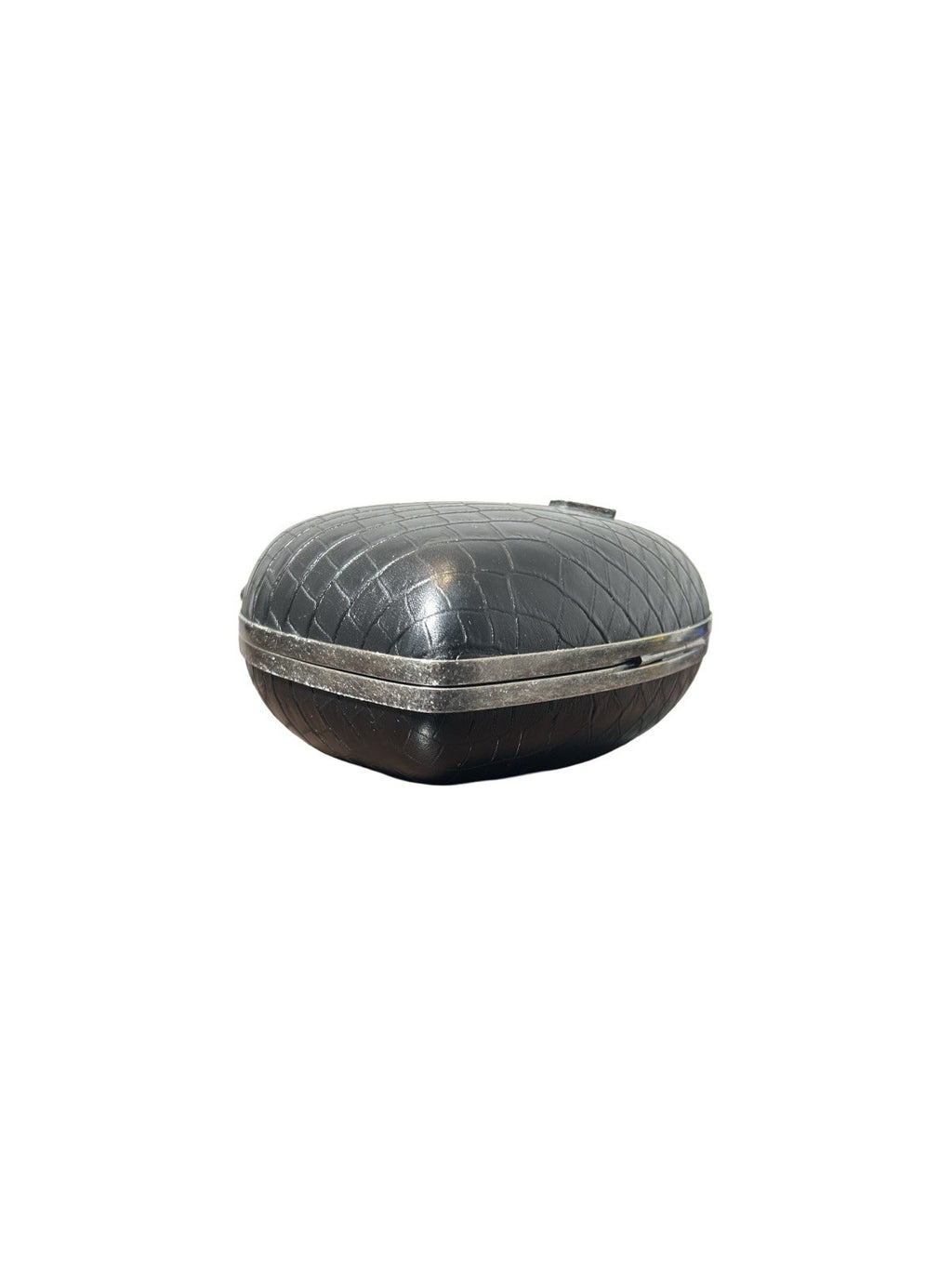 Saint Laurent YSL Heart Shaped Crocodile Embossed Love Box Clutch 
